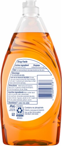 Dawn® Ultra Antibacterial Orange Scent Dishwashing Liquid Perspective: back