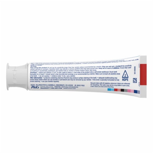 Crest Pro-Health Sensitive & Enamel Shield Toothpaste Perspective: back