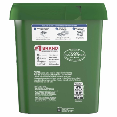Cascade Complete ActionPacs Fresh Scent Dishwasher Detergent Perspective: back