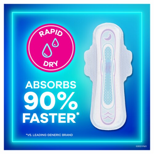 Always Ultra Thin Size 1 Regular Unscented Pads With Wings Perspective: back