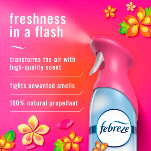Febreze Air Freshener Spray, Odor-Fighting Room Spray, Gain Island Fresh Scent, 8.8oz, 2 Count Perspective: back