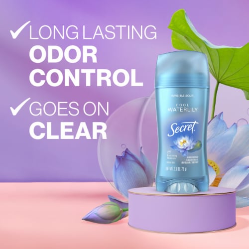 Secret for Women Antiperspirant Deodorant Invisible Solid Waterlily Scent Perspective: back