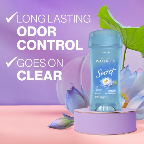 Secret Fresh Waterlily Clear Gel Antiperspirant and Deodorant Perspective: back