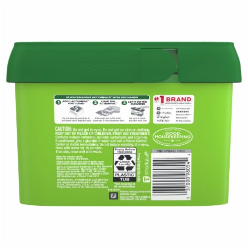 Cascade® ActionPacs Lemon Scent Dishwasher Detergent Perspective: back
