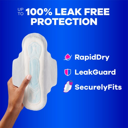 Always Maxi Pads with Wings Extra Long Super Absorbency Size 3 Unscented Perspective: back