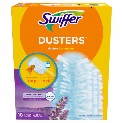 Swiffer Dusters Multi-Surface Duster Refills for Cleaning, Lavender Scent, 18 count Perspective: back