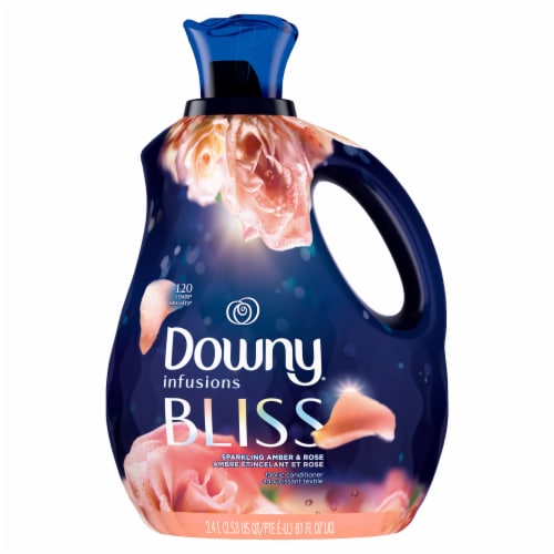 Downy Sparkling Amber & Rose Infusions Liquid Fabric Conditioner Fabric Softener Perspective: back