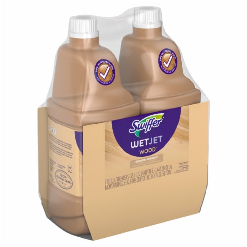 Swiffer WetJet Quick Dry Formula Wood Floor Cleaner Solution Perspective: back