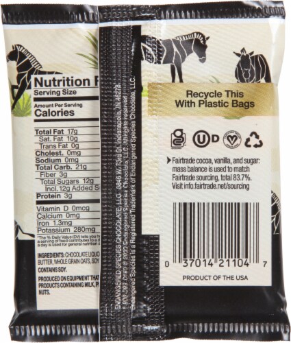 Endangered Species Chocolate Company Oat Milk with Dark Chocolate Perspective: back