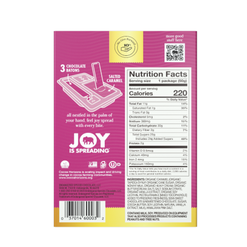 Endangered Species Chocolate™ Salted Caramel Dip 'n Joy™ Candy Pack Perspective: back