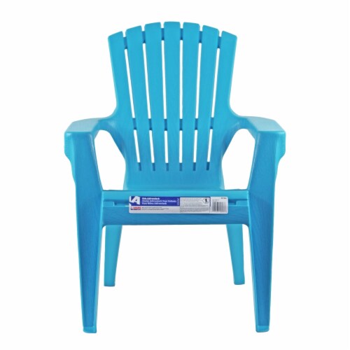 Adams Manufacturing Kid's Adirondack Chair - Pool Blue Perspective: back