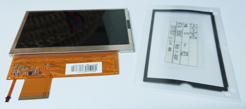 TOTALCONSOLE LCD Screen Replacement for PSP 1000 1001 Series w/Backlight & Cushion Gasket Perspective: back