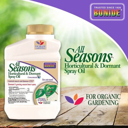 Bonide All seasons Organic Liquid Concentrate Horticultural & Dormant Spray Oil 16 oz. - Perspective: back