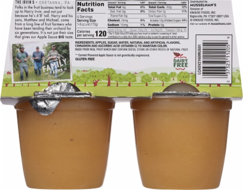 Musselman's® Caramel Apple Sauce Perspective: back