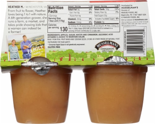 Musselman's® Big Cup Cinnamon Applesauce Perspective: back