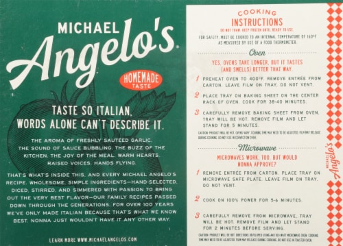 Michael Angelo's® Eggplant Parmigiana Frozen Meal Perspective: back