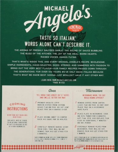 Michael Angelo’s® Baked Ziti with Meatballs Family Size Frozen Meal