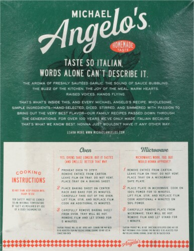 Michael Angelo's Three Cheese Baked Ziti Family Size Perspective: back