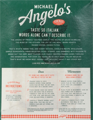 Michael Angelo's Three Cheese Baked Ziti Family Size Perspective: back