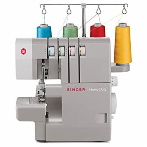 Singer 14HD854 120V Heavy Duty 2 to 4 Thread Stitch Serger Sewing Machine, Gray Perspective: back
