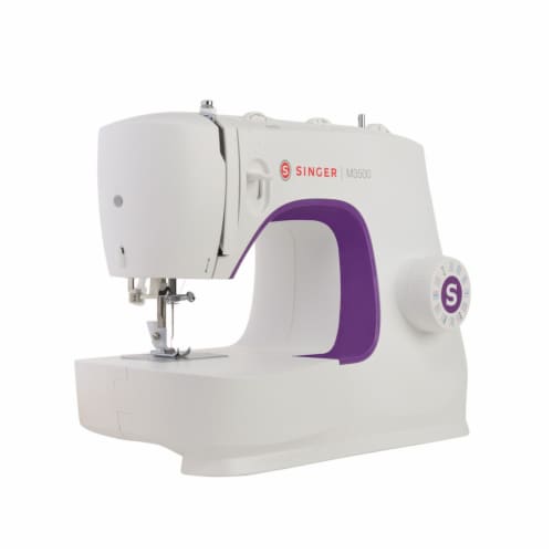 Singer M3500 Sewing Machine with 110 Stitch Applications and Accessories, White Perspective: back
