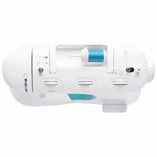 Singer M3300 Sewing Machine with 97 Stitch Applications and Accessories, White Perspective: back