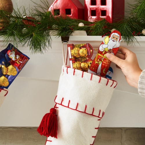 Lindt Santa Milk Chocolate Christmas Candy Perspective: back