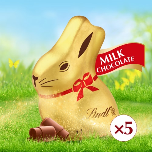 Lindt GOLD BUNNY Milk Chocolate Easter Candy Mini Bunny Pack Perspective: back