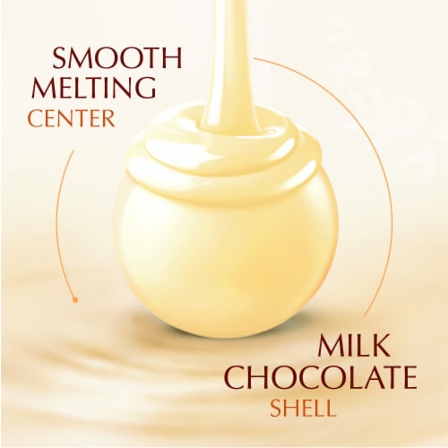 Lindt LINDOR White Chocolate Candy Truffles Bag Perspective: back
