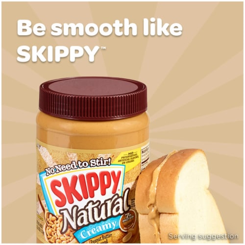 Skippy® Natural Creamy Peanut Butter Spread Perspective: back