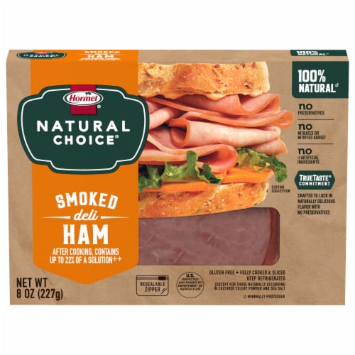 Hormel® Natural Choice® Sliced Smoked Deli Ham Lunch Meat Perspective: back