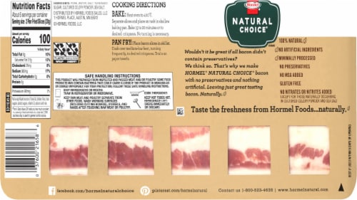 Hormel® Natural Choice® Original Uncured Bacon Perspective: back