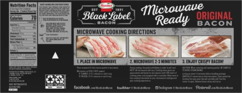 HORMEL® BLACK LABEL Bacon Microwave Ready Perspective: back