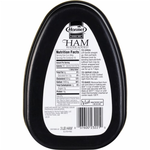 Hormel® Black Label Ham (Limit 2 at Sale Retail) Perspective: back