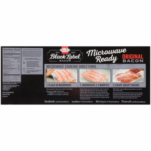 Hormel® Black Label® Microwave Ready Original Bacon Perspective: back