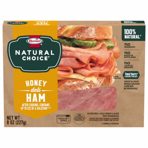 Hormel® Natural Choice® Sliced Honey Deli Ham Lunch Meat Perspective: back