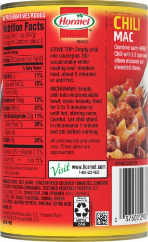 Hormel® Chunky Beef Chili with Beans Perspective: back