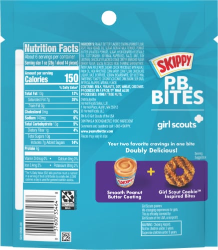 Skippy® PB Bites Girl Scout Cookie™ Coconut Caramel Snacks Perspective: back