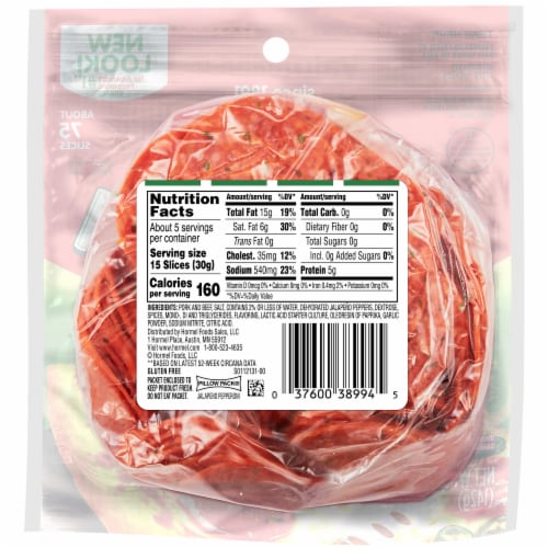 Hormel® Pepperoni With Jalapeno Perspective: back