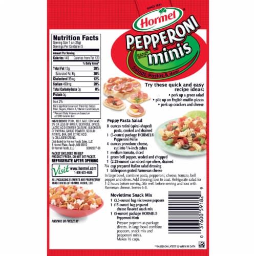 Hormel® Pepperoni Minis Perspective: back