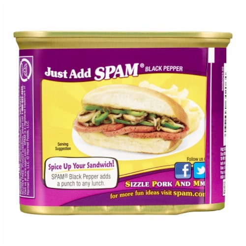 SPAM Black Pepper Canned Meat Perspective: back