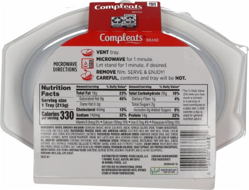 Hormel® Compleats® Macaroni & Cheese Perspective: back