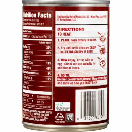 Mary Kitchen® Homestyle Roast Beef Hash Perspective: back