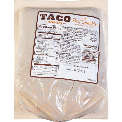 Hormel® Beef Crumbles Seasoned Taco Meat Perspective: back