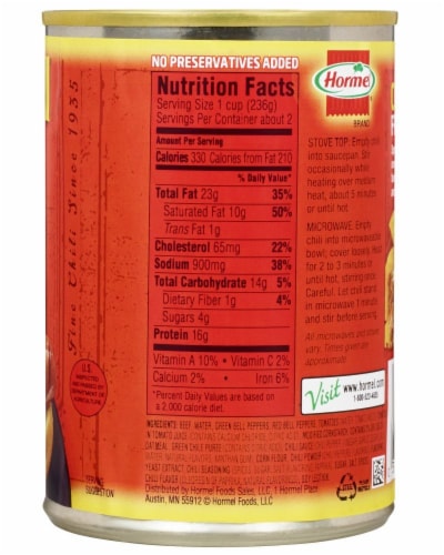 Hormel® Angus Beef Chili with No Beans Perspective: back