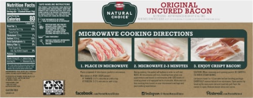 Hormel Natural Choice Microwave Ready Original Uncured Bacon Perspective: back