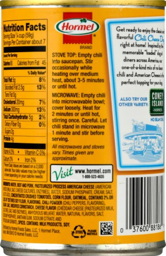 Hormel® Chili for Chili Cheese Dogs Perspective: back