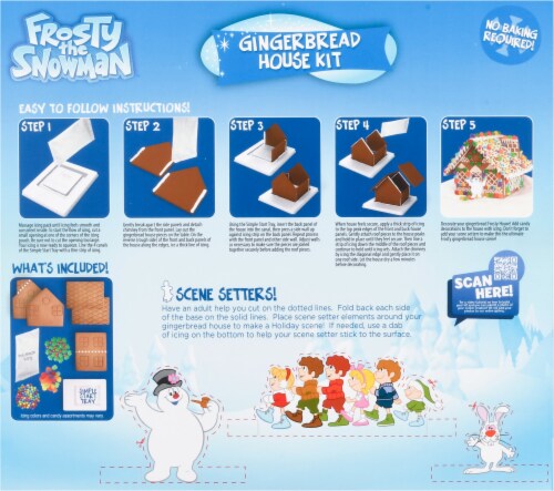Cookies United Frosty the Snowman™ No Bake Gingerbread House Kit Perspective: back
