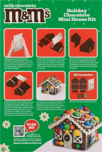 M&M's® Cookies United Holiday Chocolate Mini House Kit Perspective: back