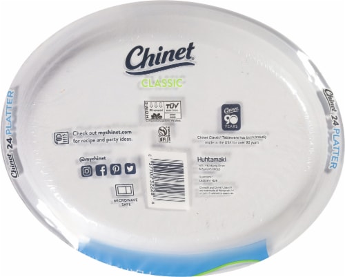 Chinet Classic White Platters Perspective: back